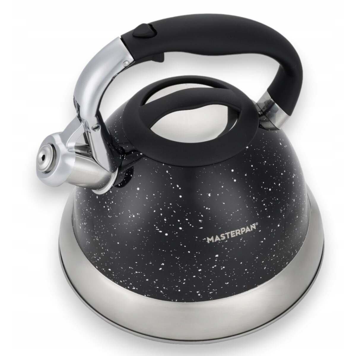 Duży Czarny Marmurkowy Czajnik Z Gwizdkiem Stalowy 3L Na Indukcję Gaz