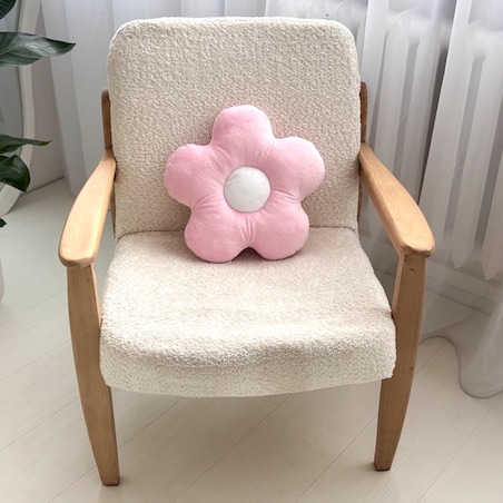 Poduszka kwiatek różowy minky