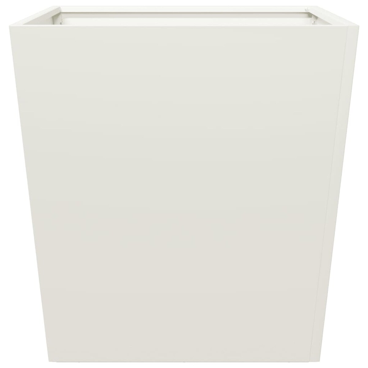 vidaXL Donica ogrodowa, biała, 50x50x50 cm, stalowa