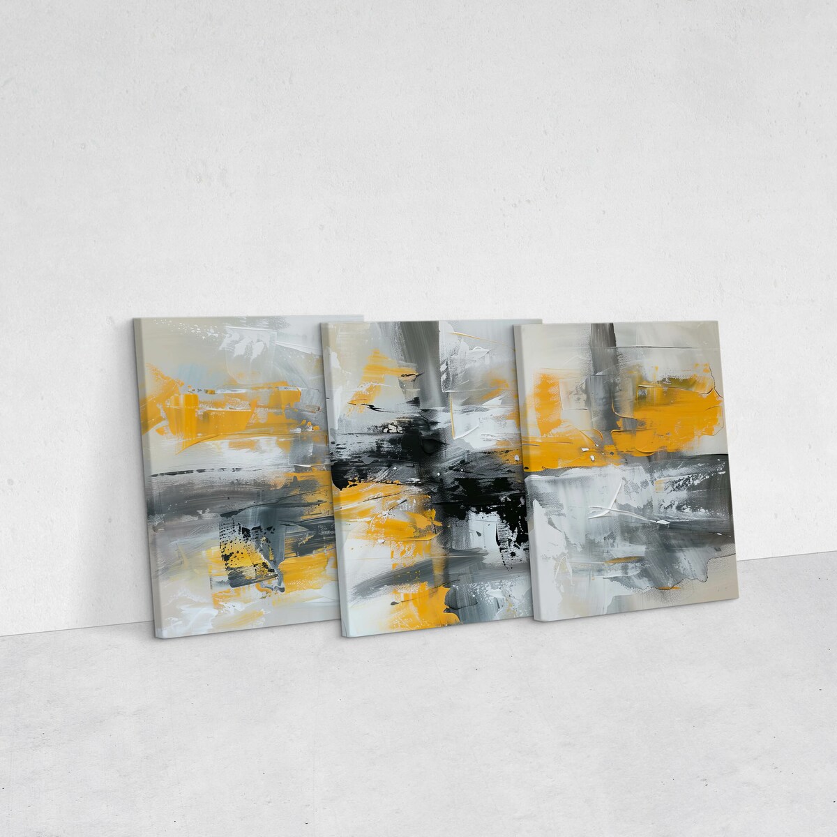 3x Obraz Do Salonu Set Abstrakcja Imitacja Farby Styl Nowoczesny 30x40cm