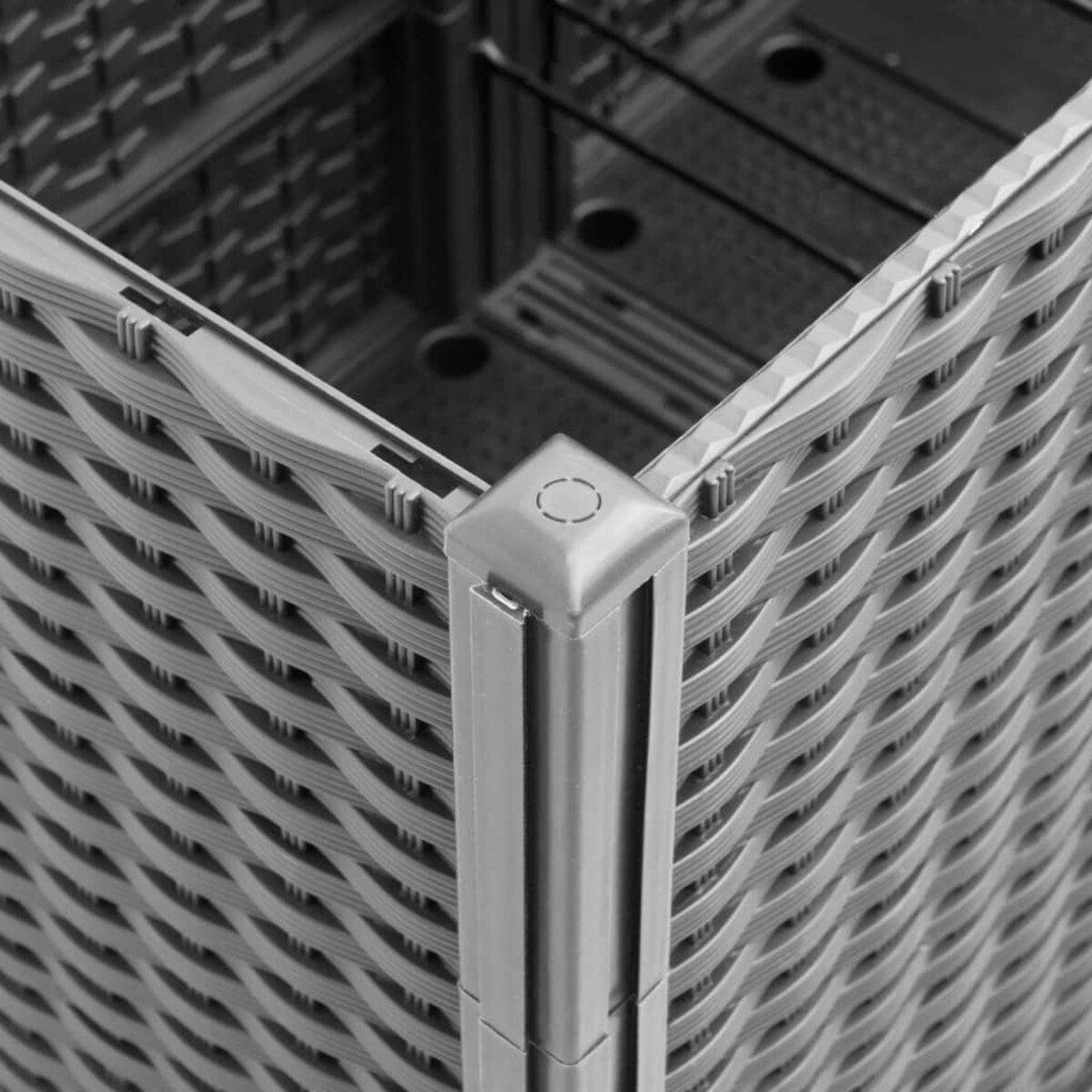 vidaXL Donica ogrodowa z kratką, jasnoszara, 160x40x140 cm, PP