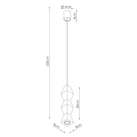 Lampa wisząca KUBBE średnia S