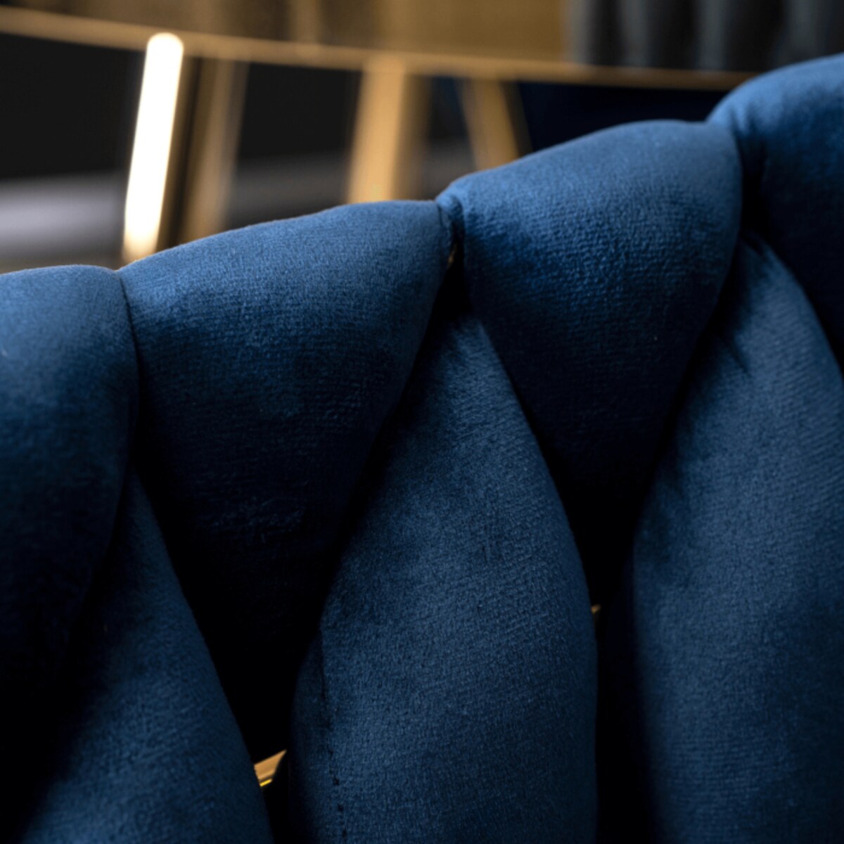 Krzesło Plecione Tapicerowane Glamour Welur Do Salonu Jadalni Granat CAPI