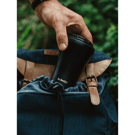 Kubek do kawy, wielorazowy Dr.Bacty Apollo 227 ml - Maybe - czarny