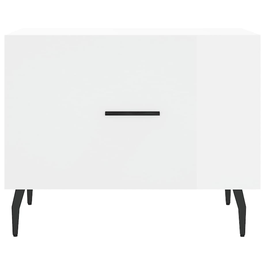 vidaXL Stolik kawowy, biały o wysokim połysku, 50x50x40 cm