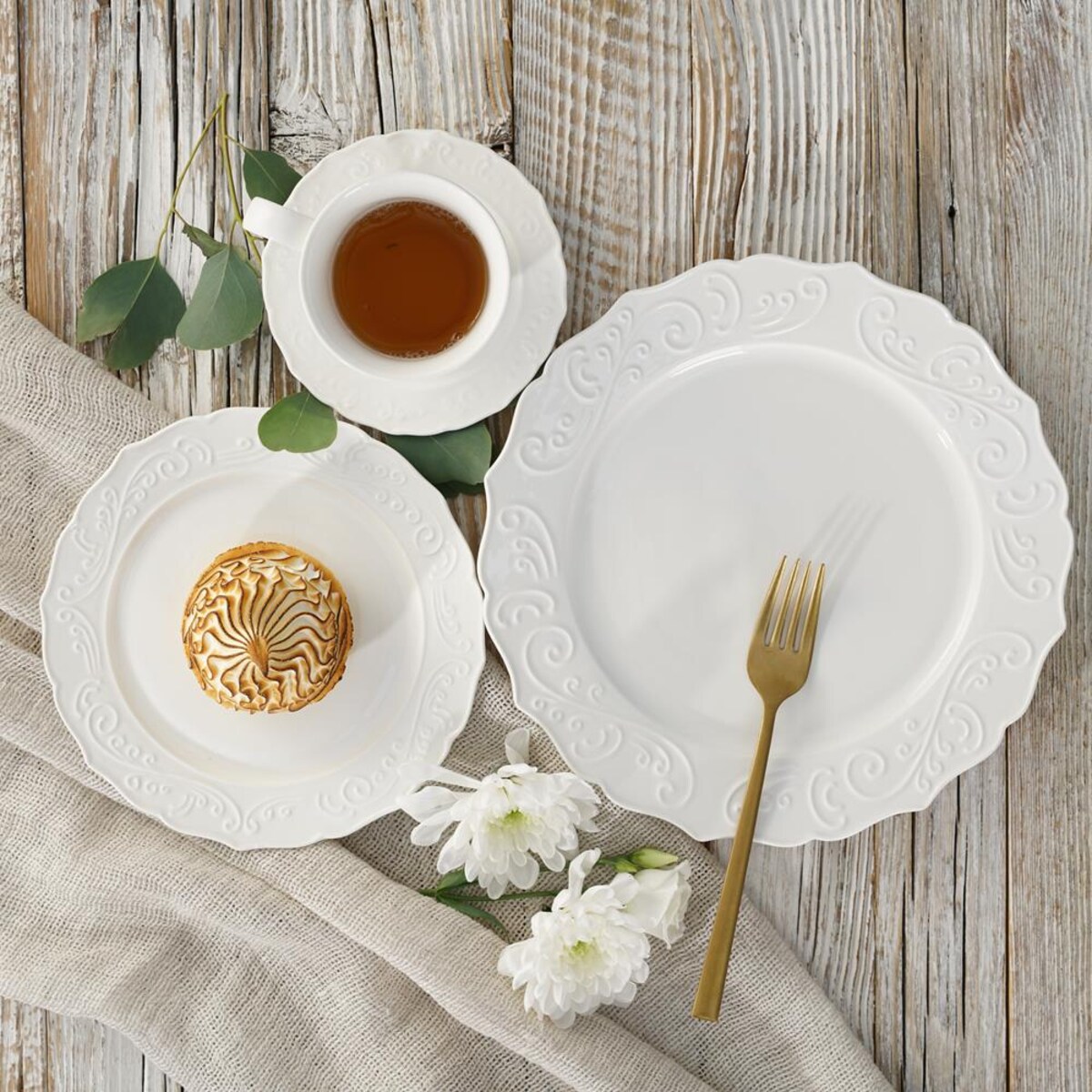 VILLA ITALIA Talerzyk deserowy porcelanowy 20 cm OLIMPIA