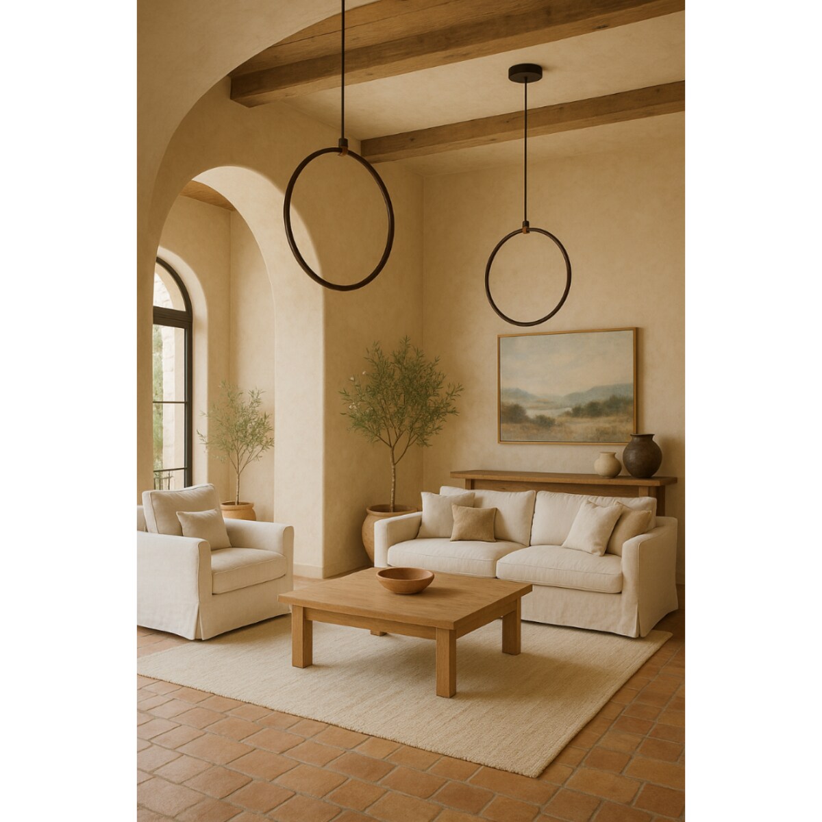 LAMPA WISZĄCA MARENTA S IMITACJA DREWNA