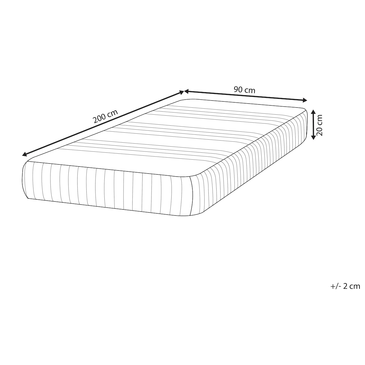 Materac lateksowy LATEX AIR 7 PLUS H3/4 twardy 90 x 200 cm