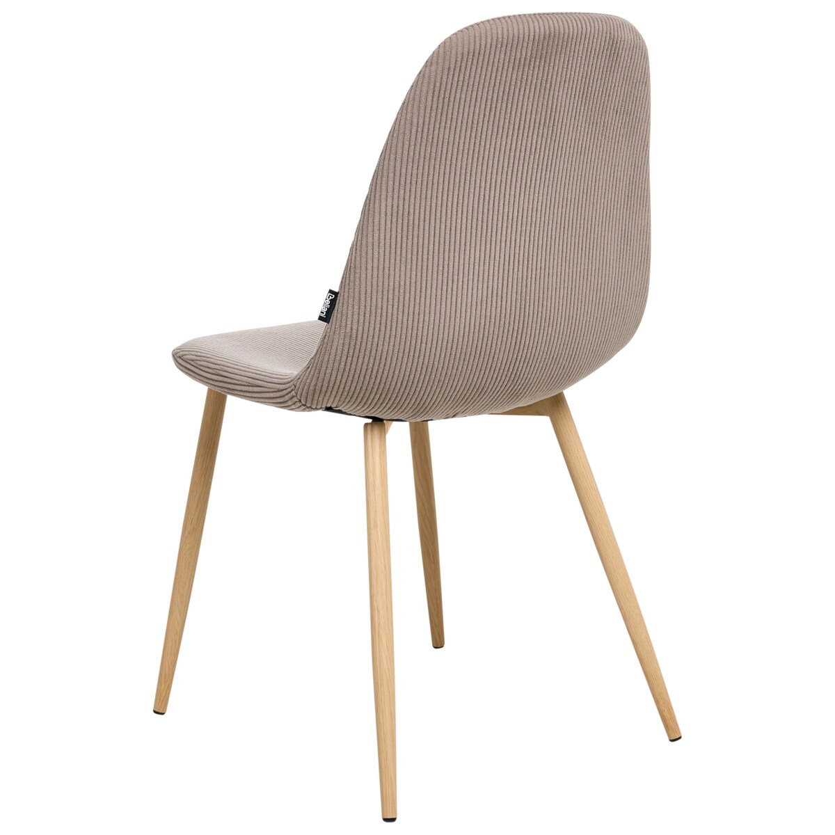 Zestaw 2 krzeseł do jadalni HILDEN Sztruks Beżowoszary