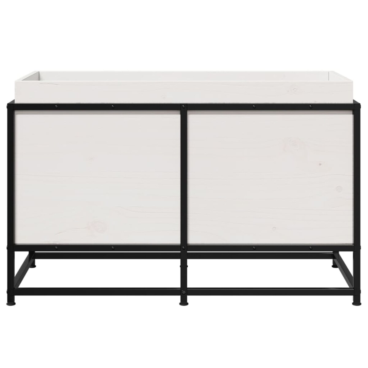 vidaXL Donica ogrodowa, biała, 80x40x50 cm, lite drewno sosnowe