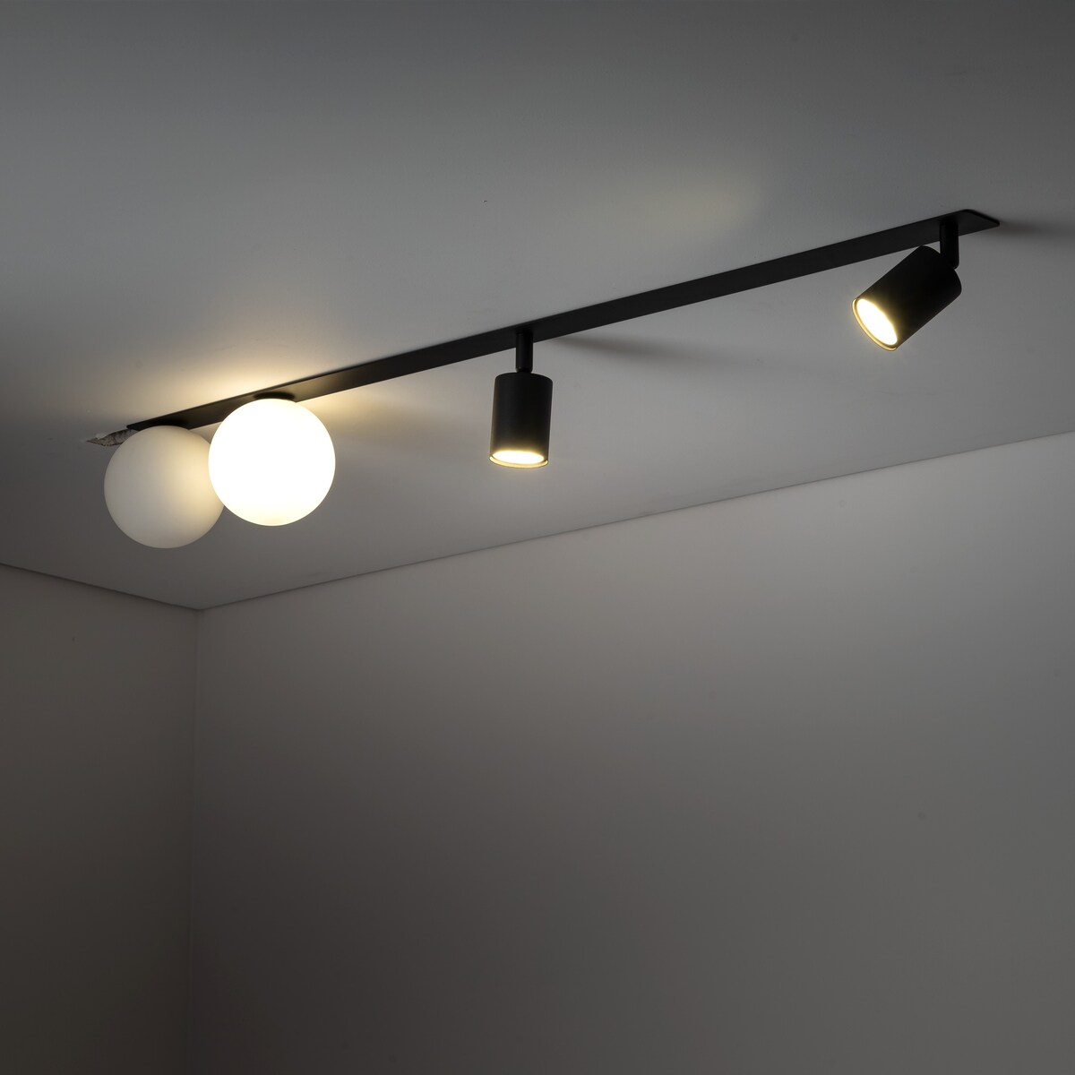 Lampa Sufitowa Podtynkowa VOX Czarno-Biała, 4 Ruchome Reflektory, 10929 TK Lighting