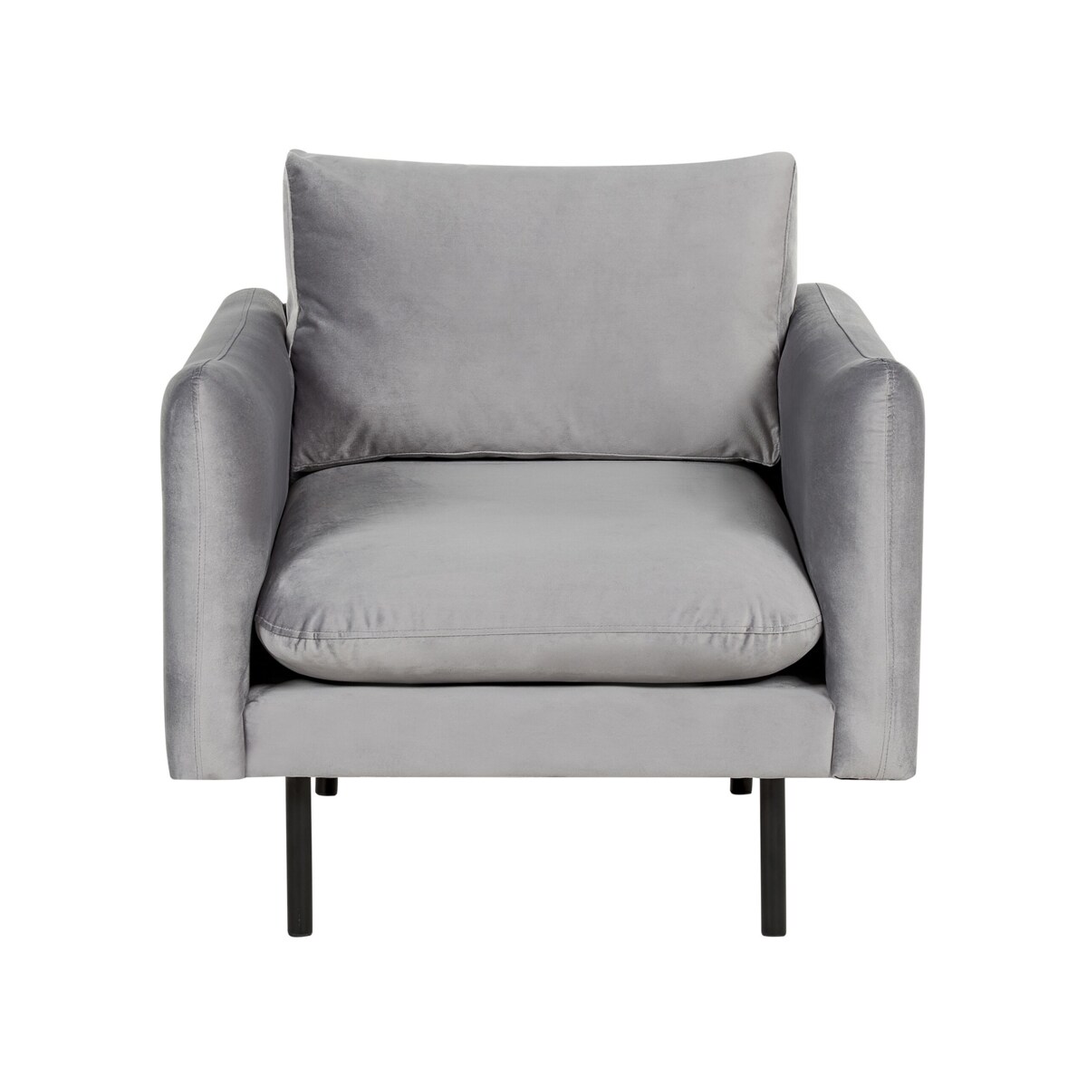 Zestaw wypoczynkowy welurowy szary VINTERBRO