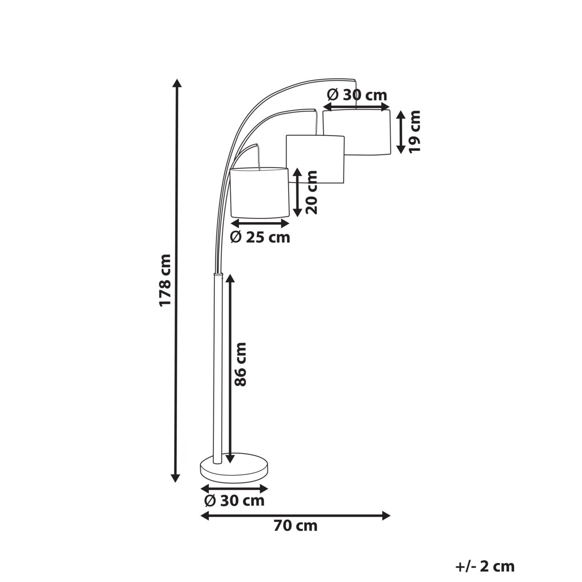 Lampa podłogowa CARONI Len Beżowy