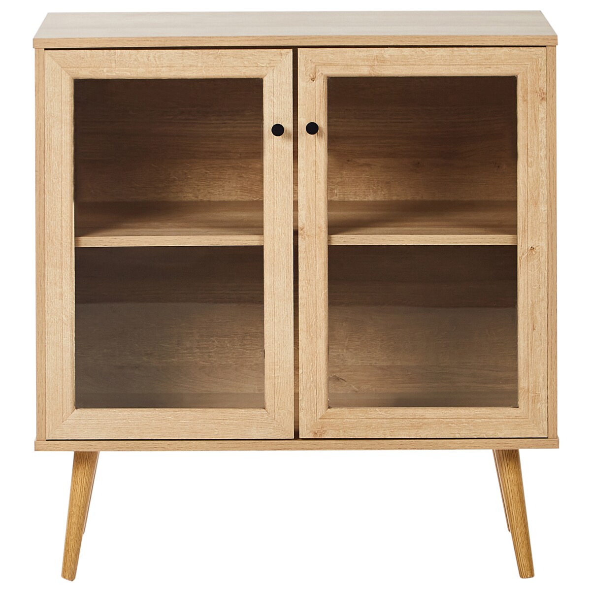 Szafka ze szklanymi drzwiami ALBANY 80 cm Jasnobrązowy