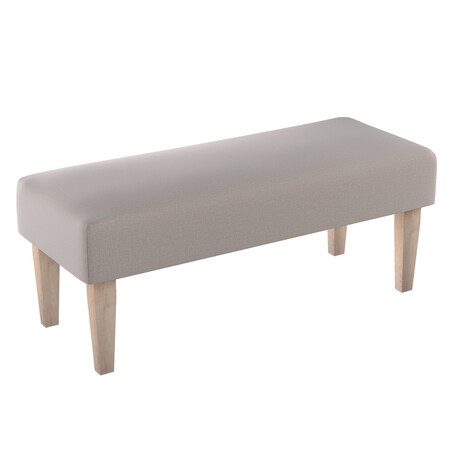 Ławka, beżowy welwet, 100 x 40 x 40 cm, Ingrid