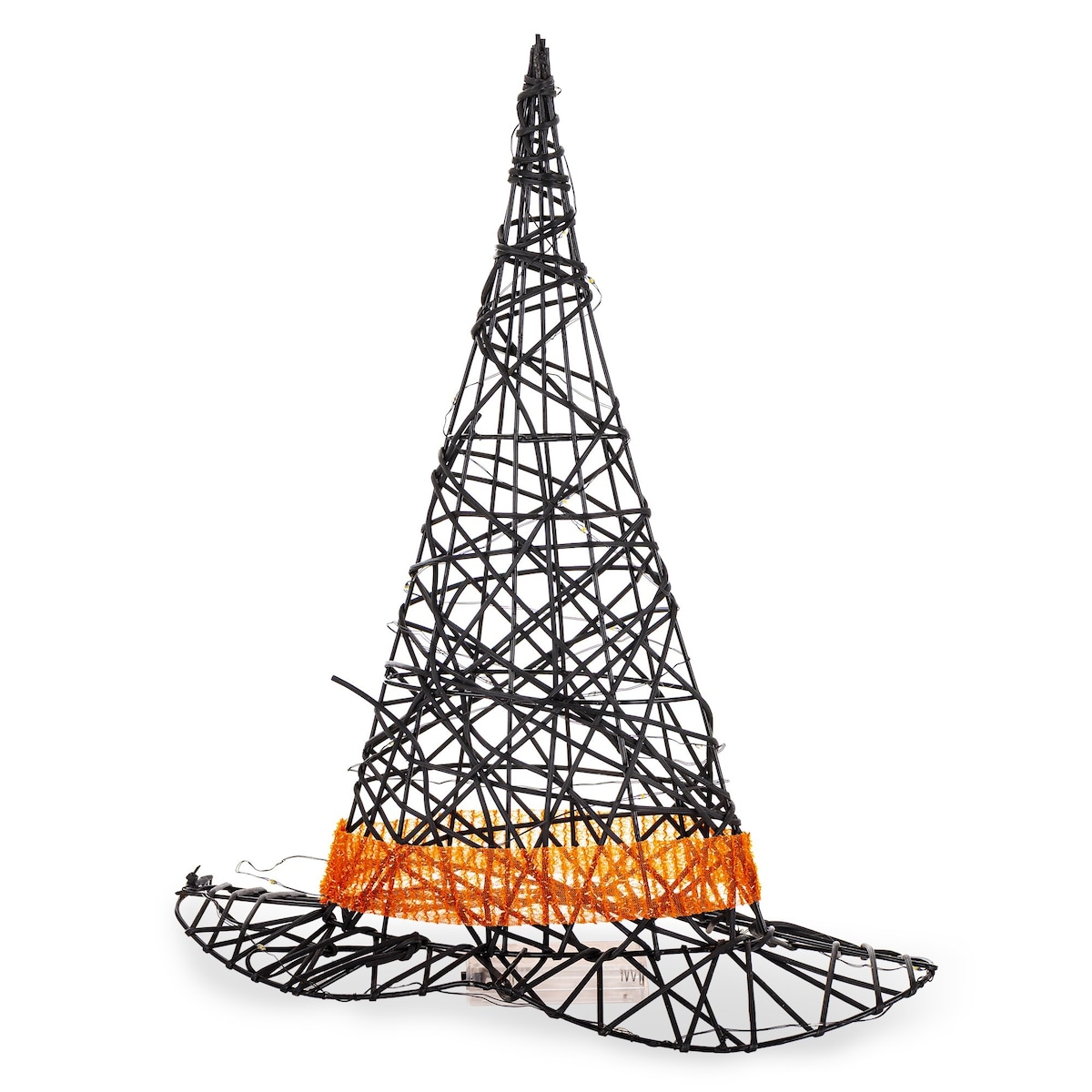 Dekoracja Halloween - kapelusz czarownicy LED 41x34x16 cm PETASUS-2 czarny