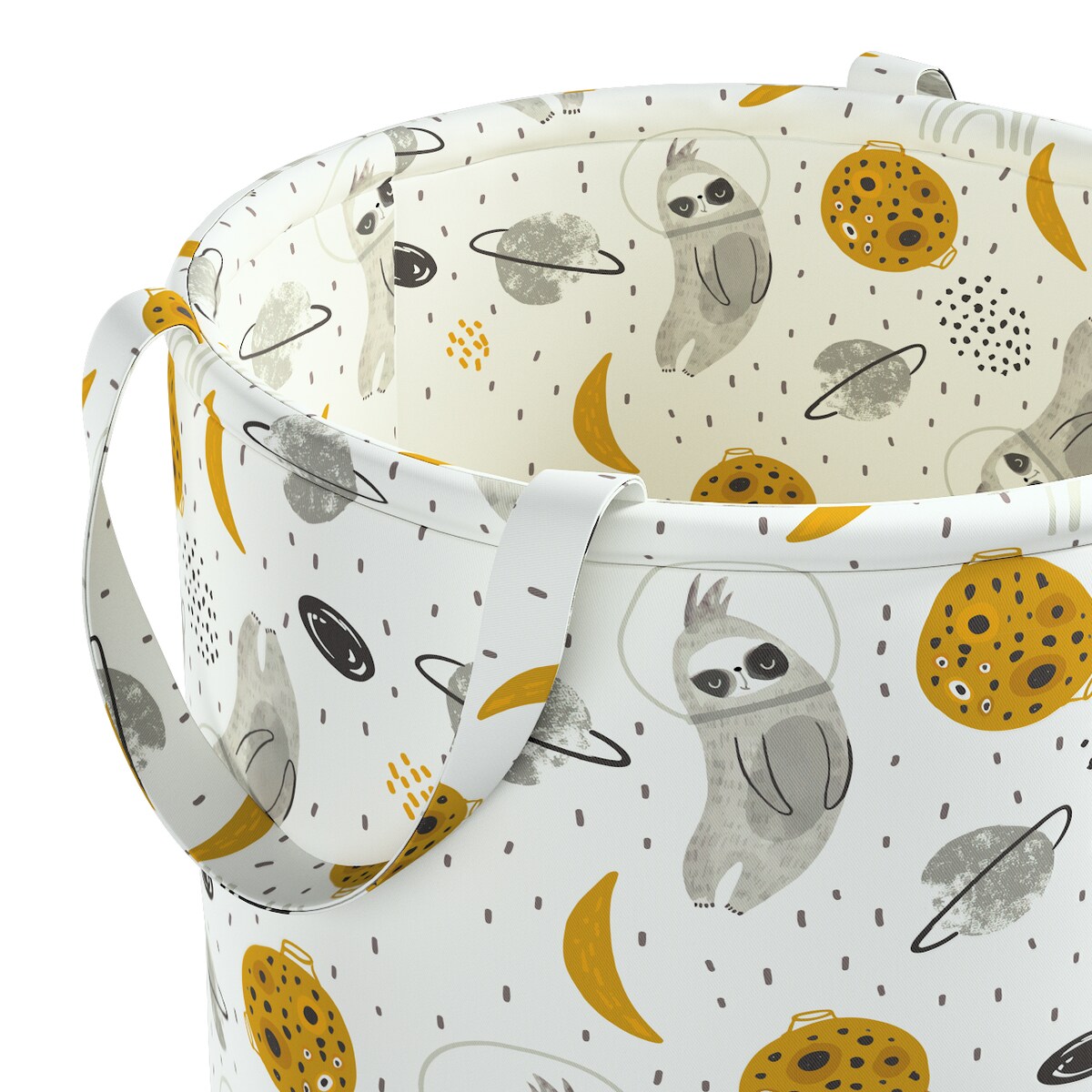 Kosz na zabawki Tobi, biało-szara, 40x50cm, Magic Collection