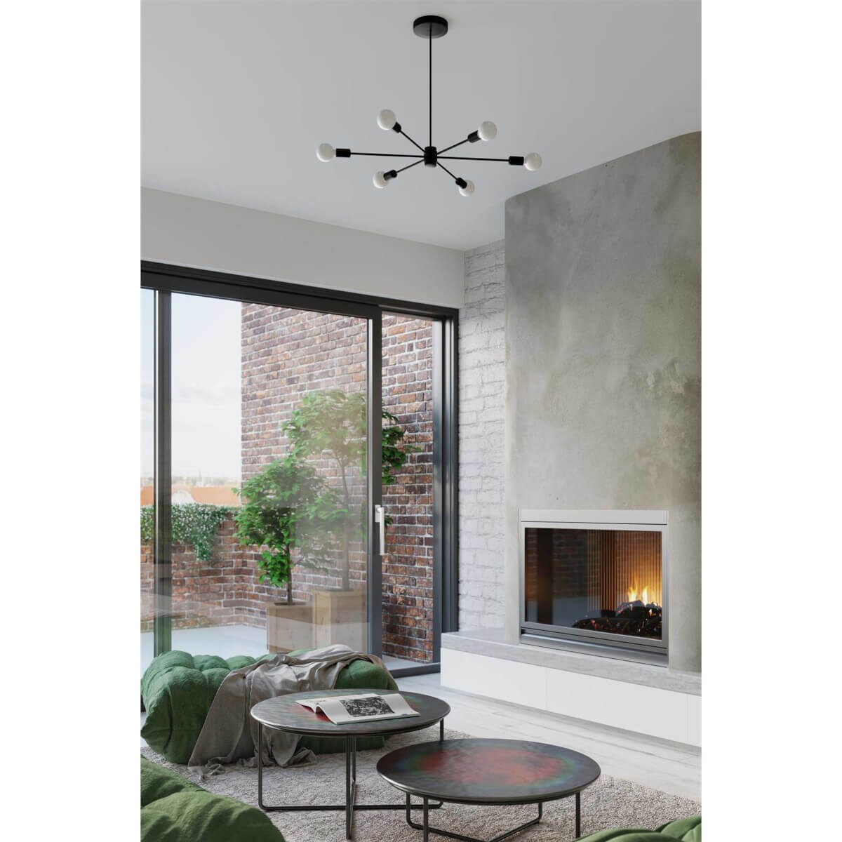 Żyrandol LANGO 5 czarny