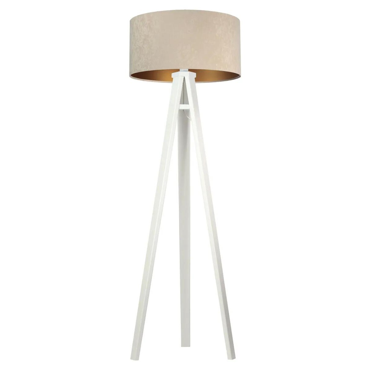 Lampa stojąca HOME 50 beżowa/złota/biała