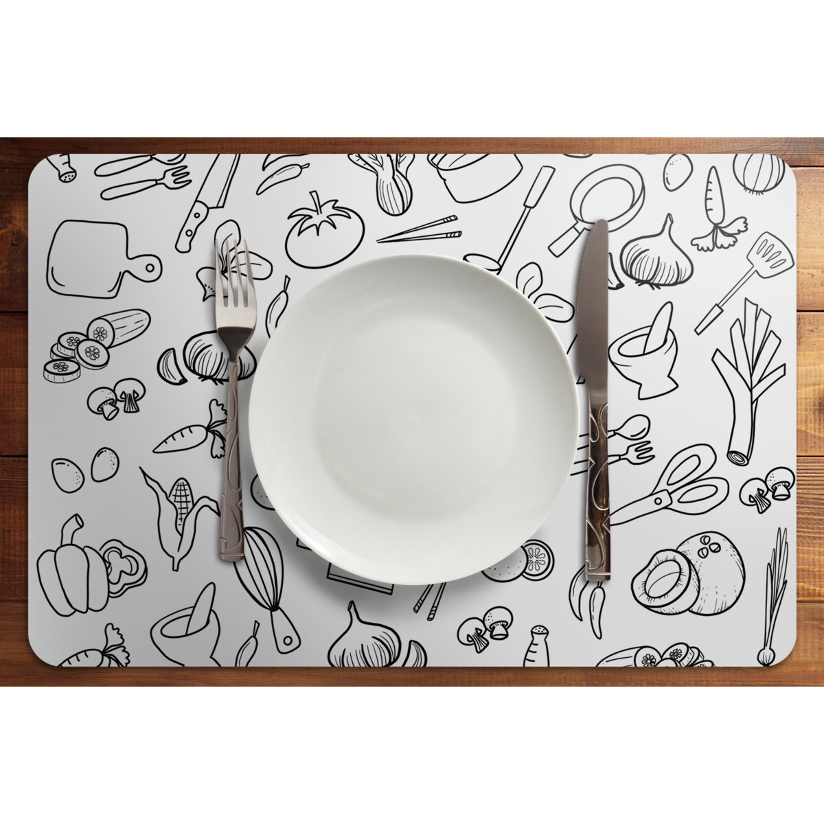 Komplet mat pod talerz Kuchenne inspiracje, 6 szt. 45x30cm