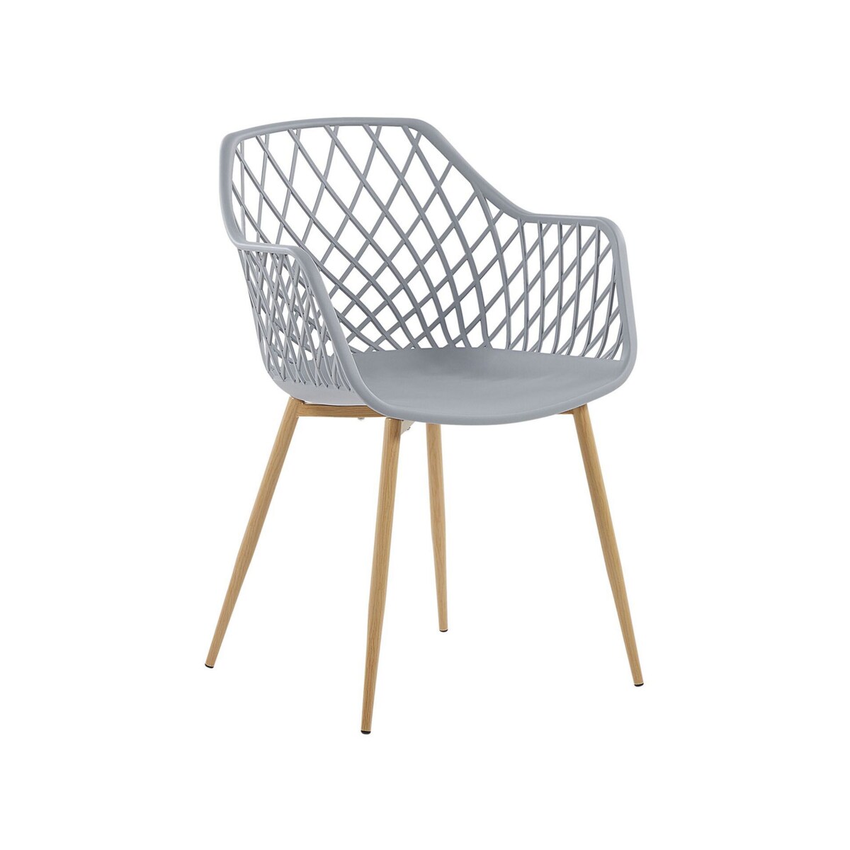 Zestaw 2 krzeseł do jadalni szary NASHUA