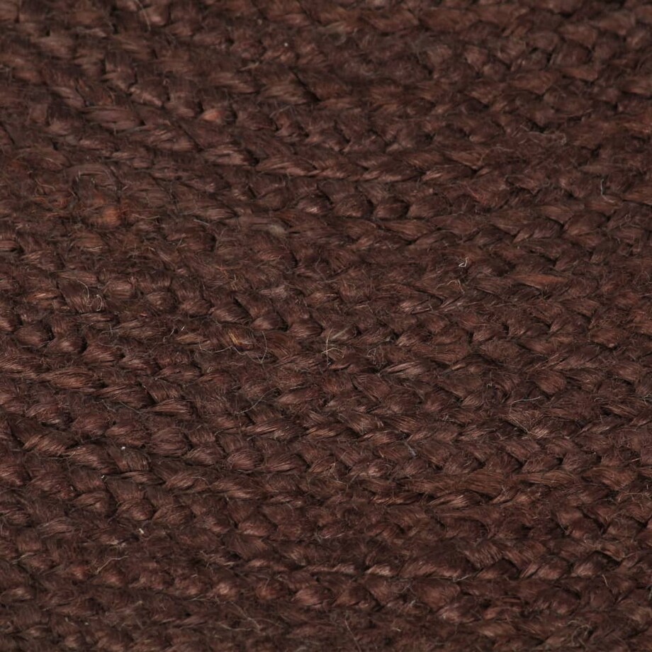 vidaXL Ręcznie wykonany dywanik z juty, okrągły, 120 cm, brązowy