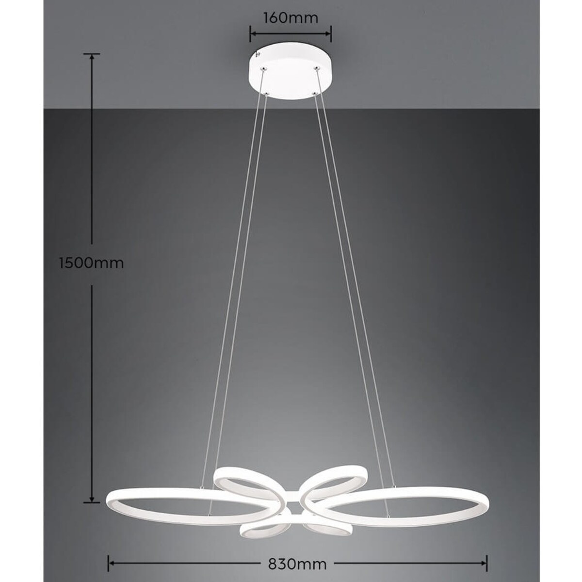 Nowoczesma lampa wisząca do salonu Fly 345619131 Trio LED 32W 4000K biała