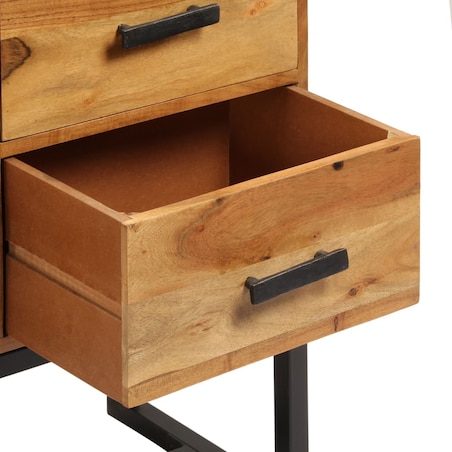 vidaXL Szafka, miodowy brąz, 110x30x70 cm, lite drewno akacjowe