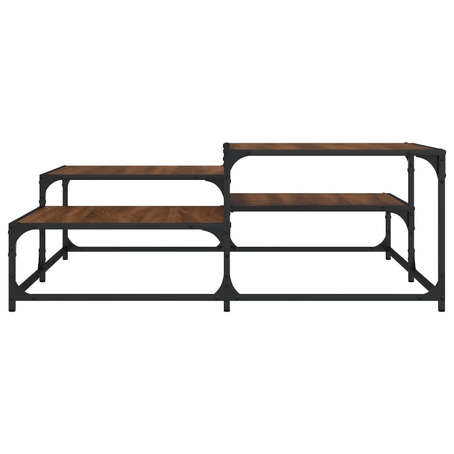 vidaXL Stolik kawowy, brązowy dąb, 107x107x40 cm