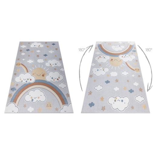 Dywan BONO 8437 Chmurki, niebo jasny szary / 160x220 cm