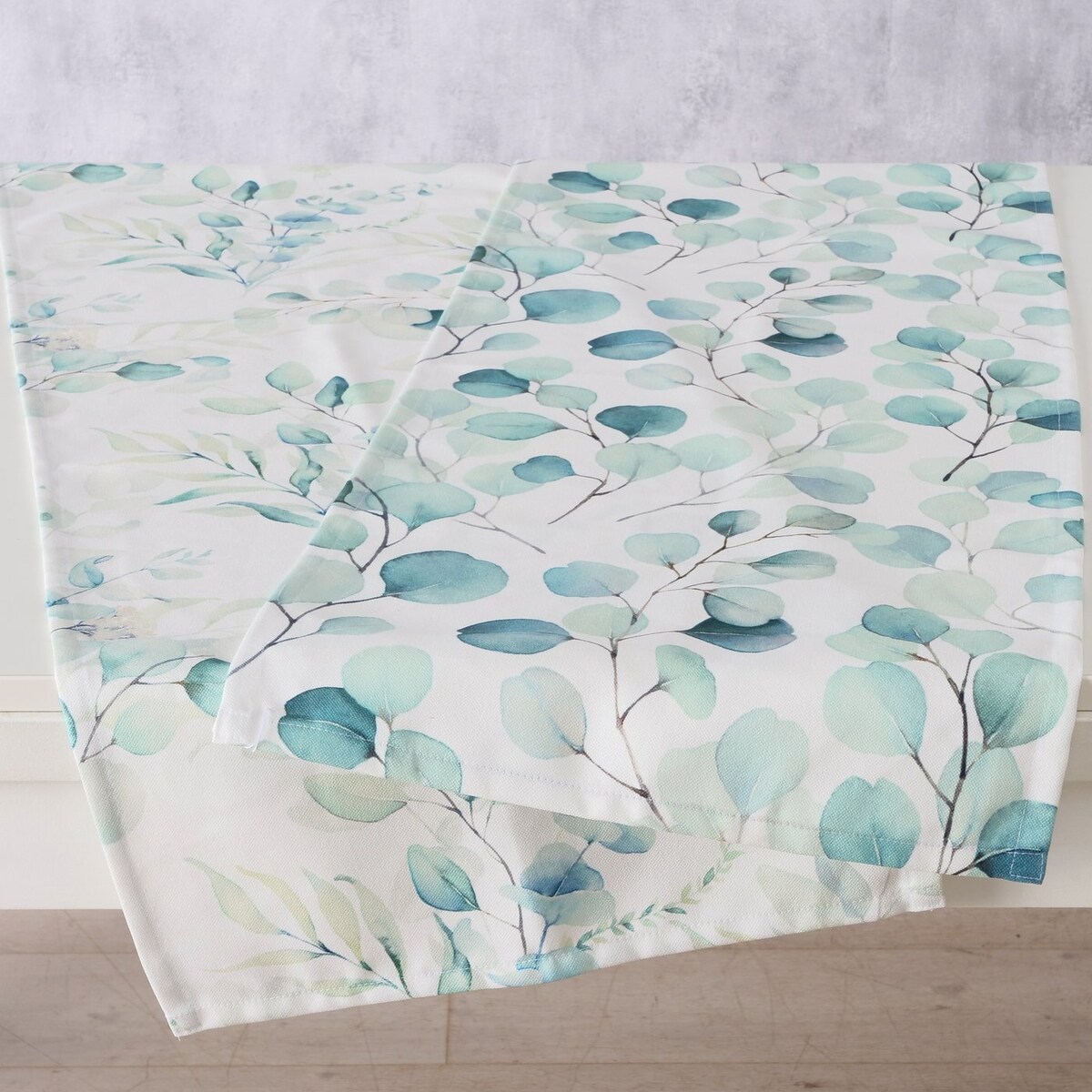 Bieżnik dekoracyjny z motywem roślinnym EUKANA, 40 x 140 cm