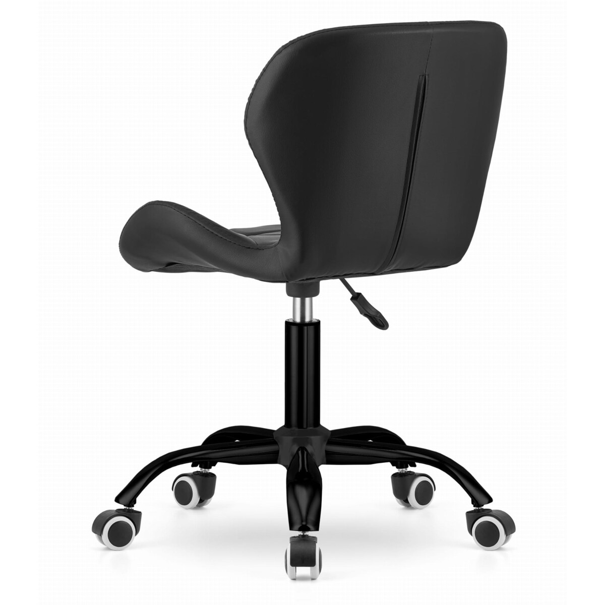 Krzesło Do Jadalni Kuchni Salonu Obrotowe Noto Ekoskóra - Czarne