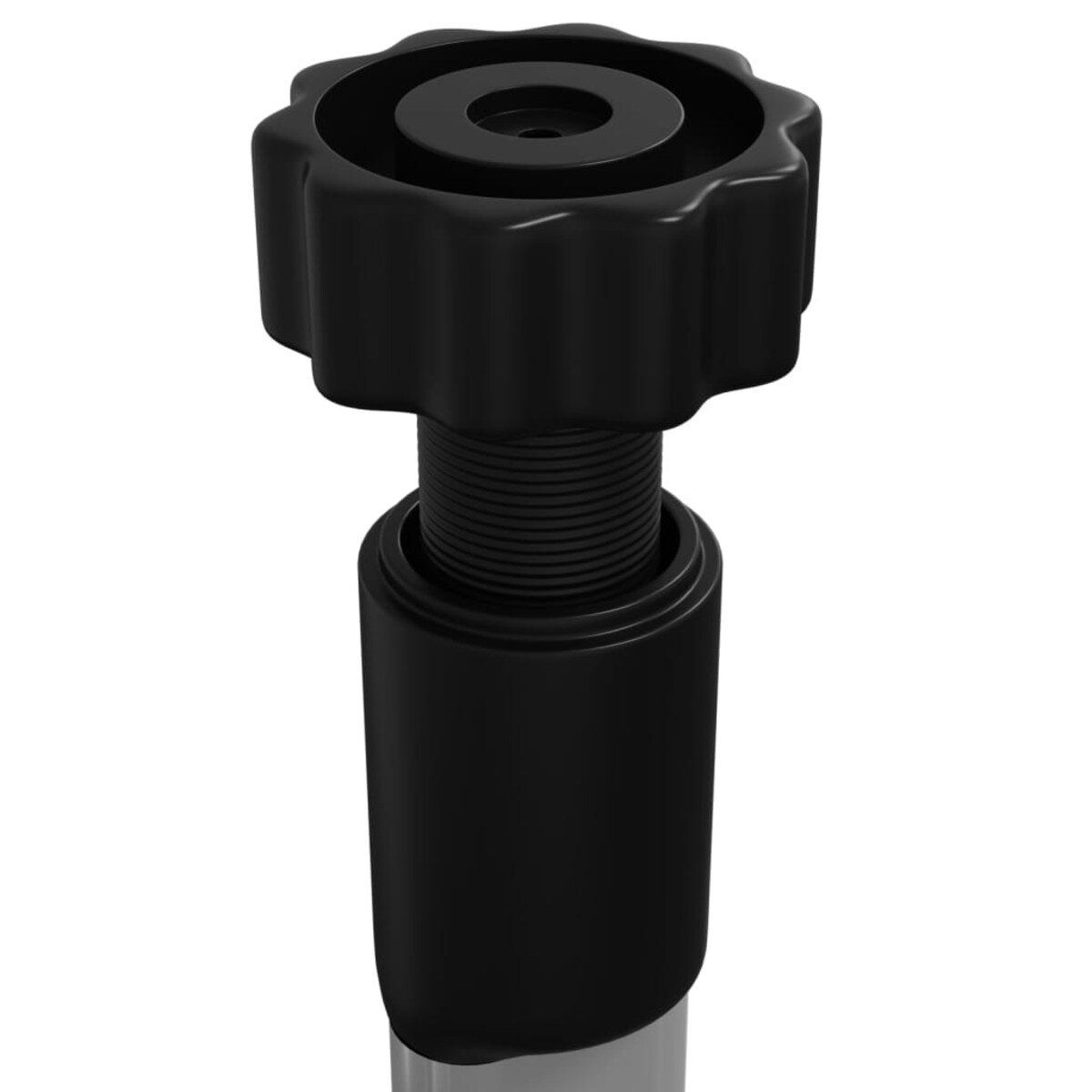 vidaXL Teleskopowy stojak ogrodowy z 3 półkami, srebrny, aluminiowy