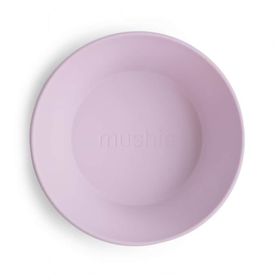 Mushie Miseczki dla dzieci okrągłe 2-pak Soft Lilac