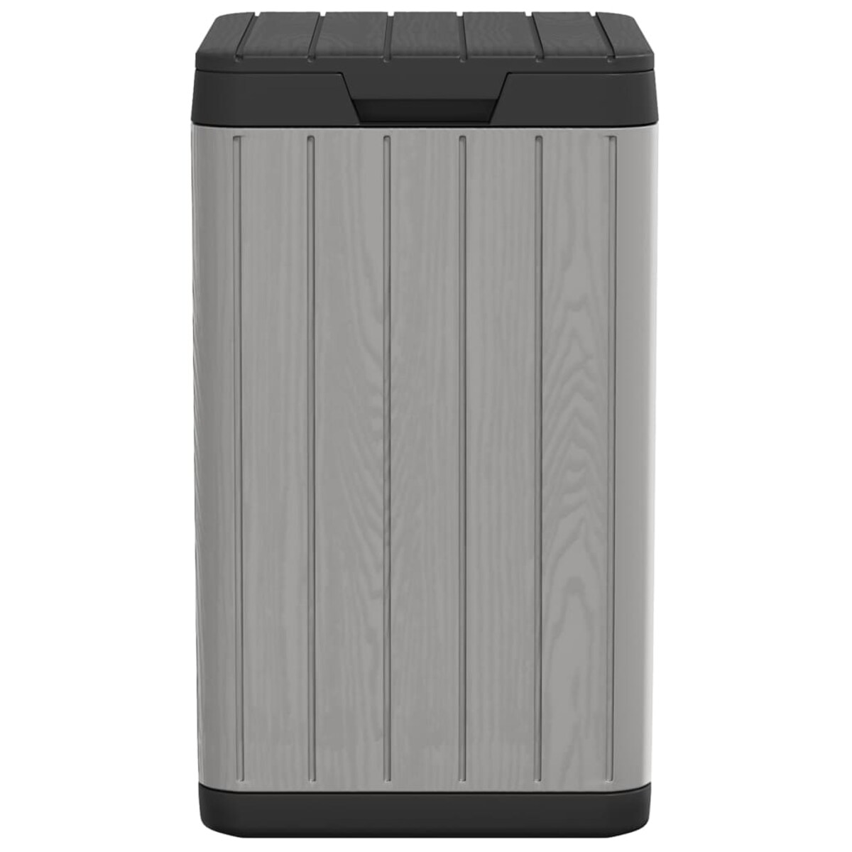 vidaXL Zewnętrzny kosz na śmieci, szary, 38x38x65 cm, PP