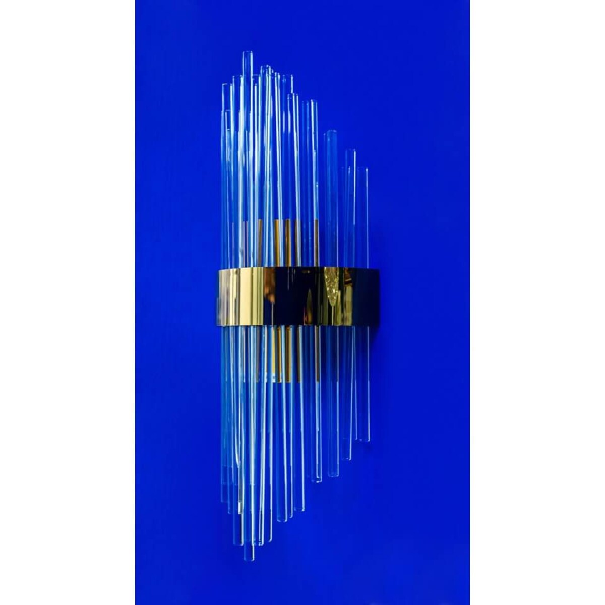 Kryształowa lampa ścienna Florens MSE010100357 Moosee do sypialni złota