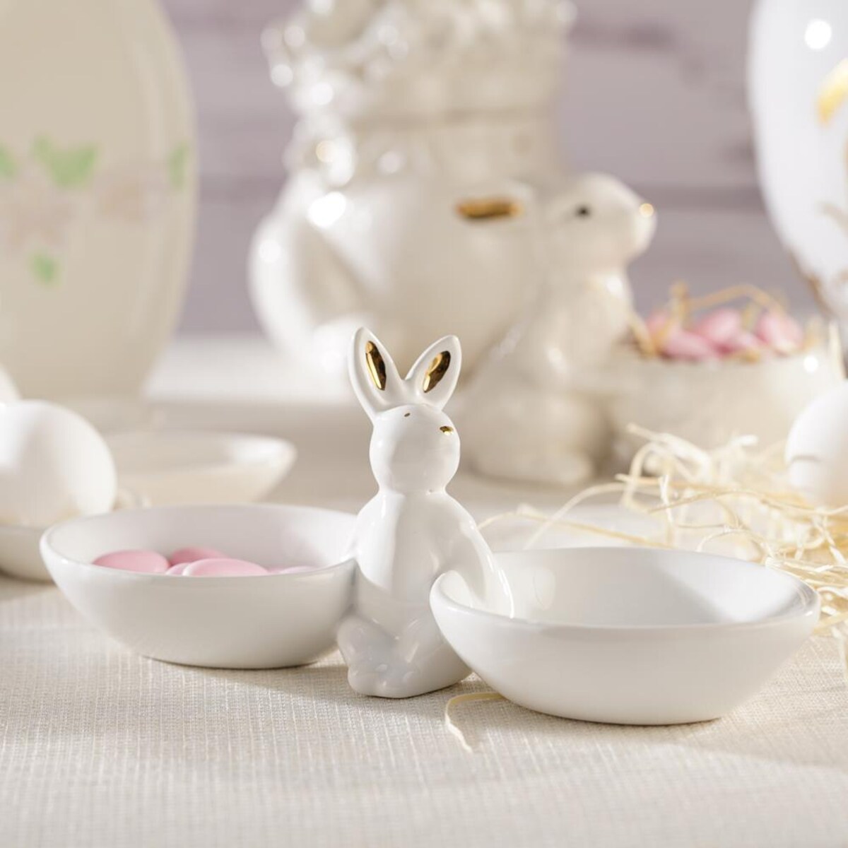 VILLA ITALIA Zajączek wielkanocny z miseczkami 23 cm BUNNY