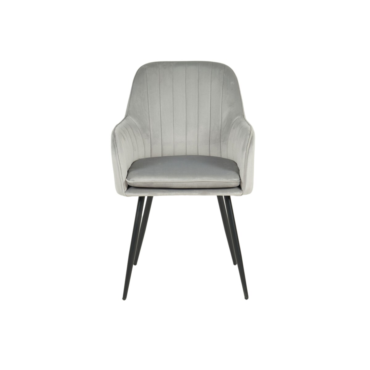KRZESŁO TAPICEROWANE VELVET WELUR DO SALONU JADALNI KUCHNI SZARE MIA BLACK