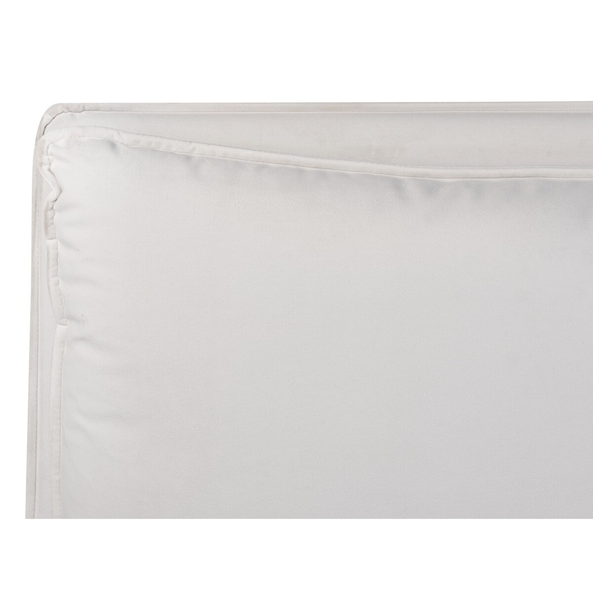 Łóżko z pojemnikiem welurowe 160 x 200 cm złamana biel BAJONNA