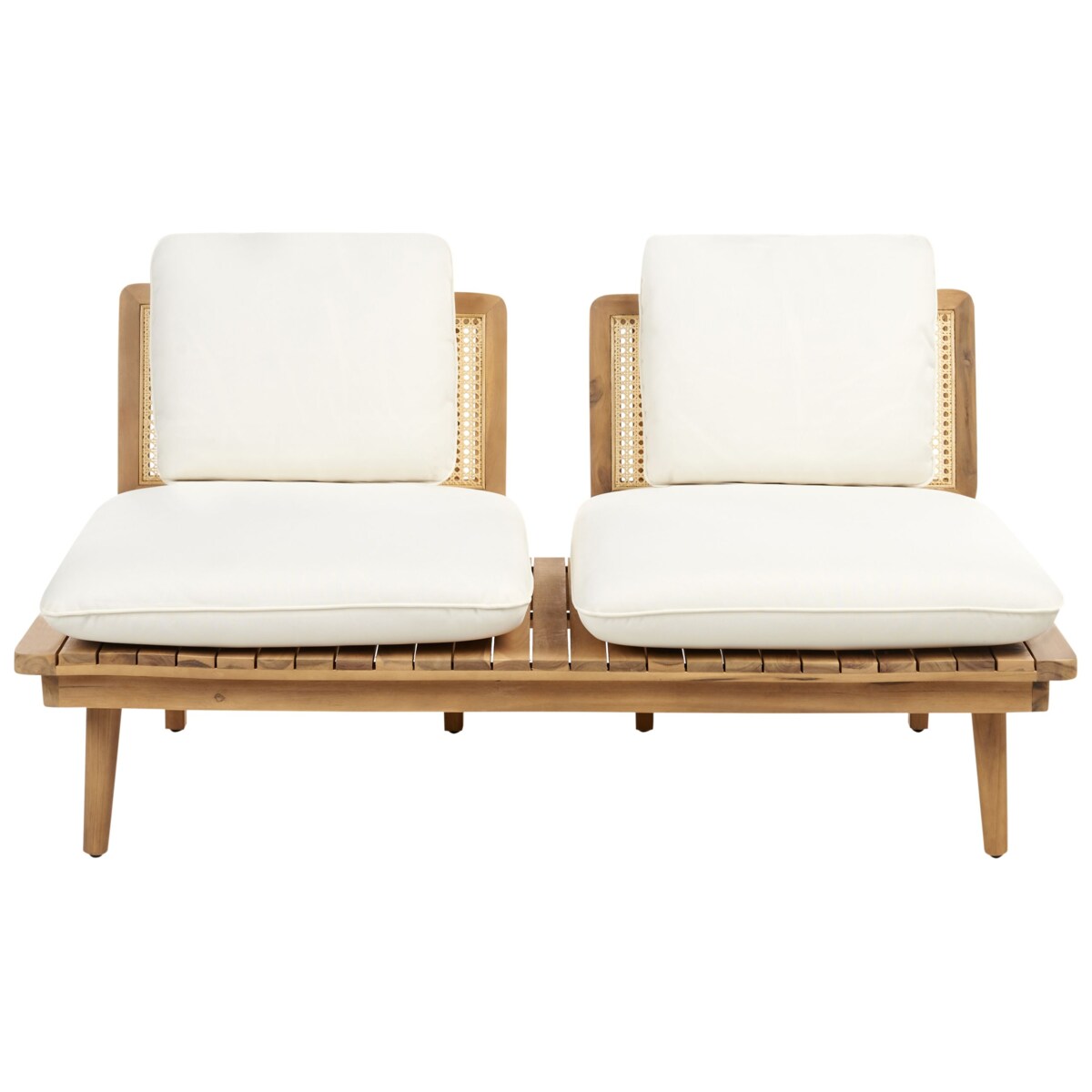 Zestaw wypoczynkowy ACCADIA Drewno akacjowe (certyfikat FSC®) Jasnobeżowy dla 4 osób