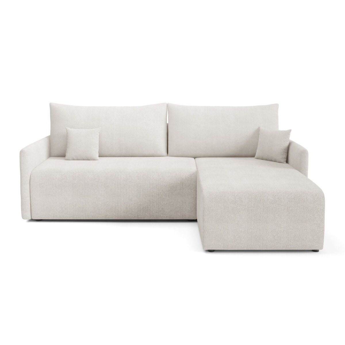 Narożnik z funkcją spania VALIA i pojemnikiem na pościel, ecru