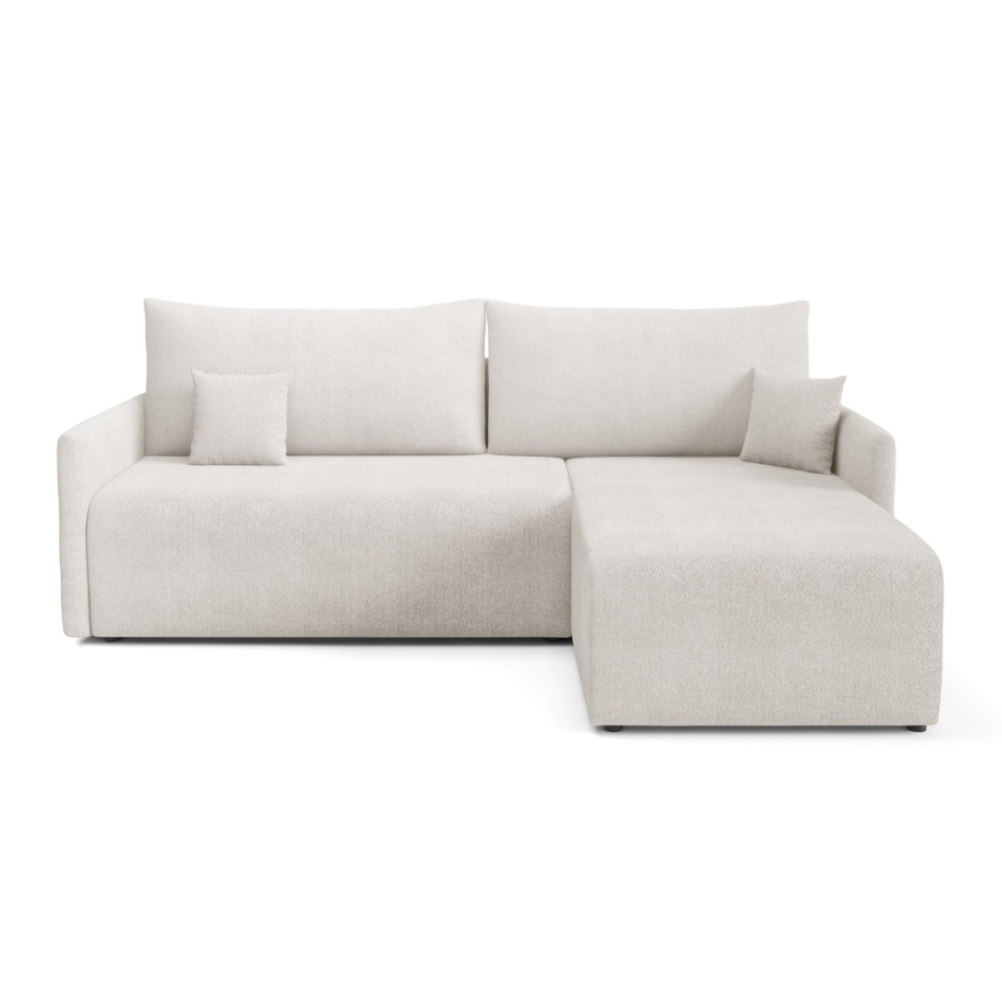 Narożnik z funkcją spania VALIA i pojemnikiem na pościel, ecru