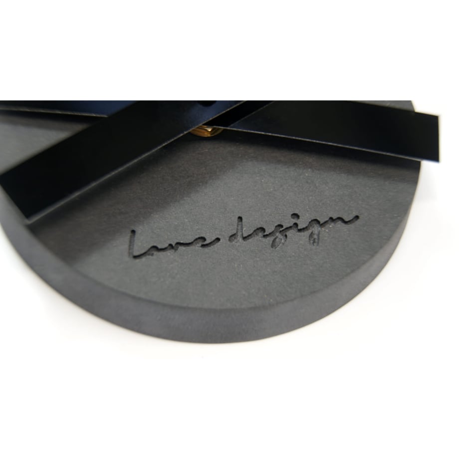 Naklejany zegar ścienny czarny EKO 130cm