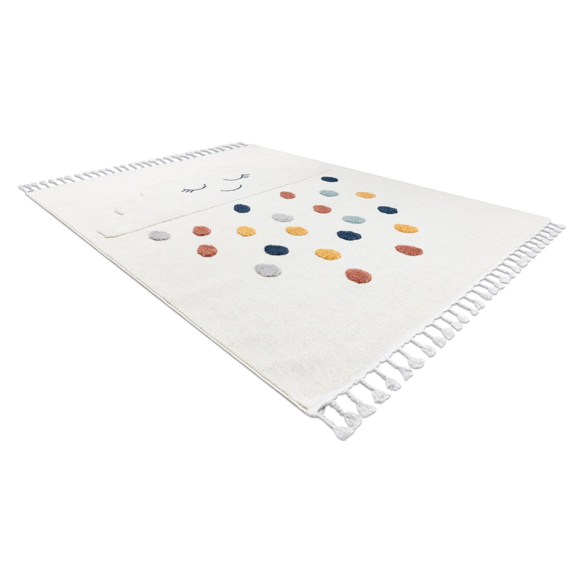 Dywan YOYO GD63 biały / granatowy - Chmurka, 200x290 cm