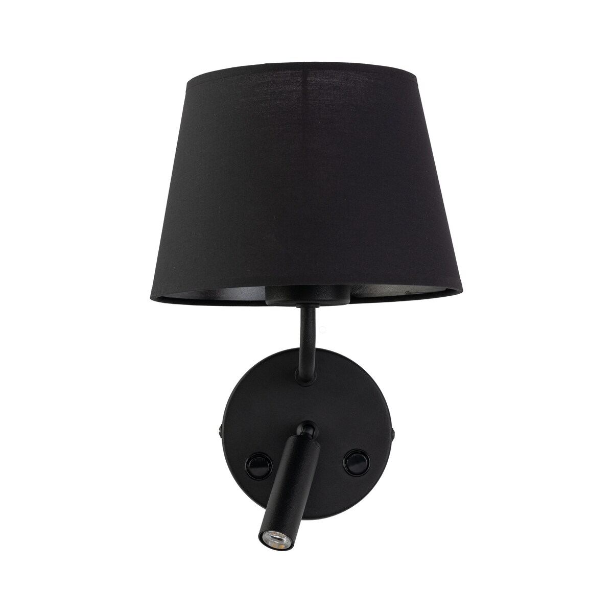 Kinkiet ścienny MAJA BLACK 11392 TK Lighting z reflektorkiem i włącznikiem, czarny, E27 + G9 LED