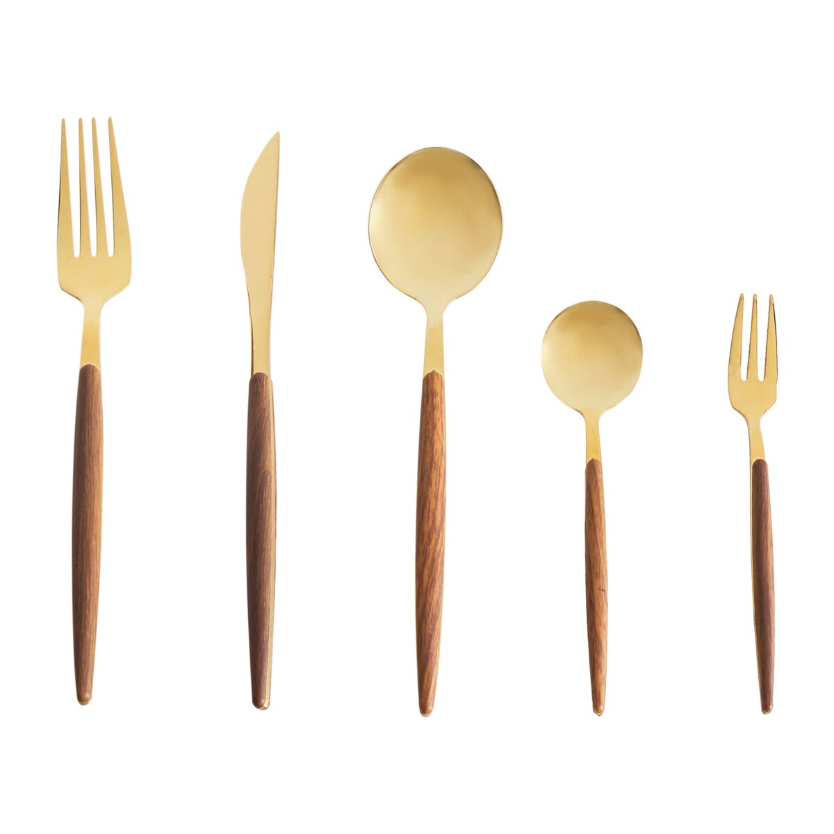 Zestaw sztućców 30 elementów GEMELLI Złoty