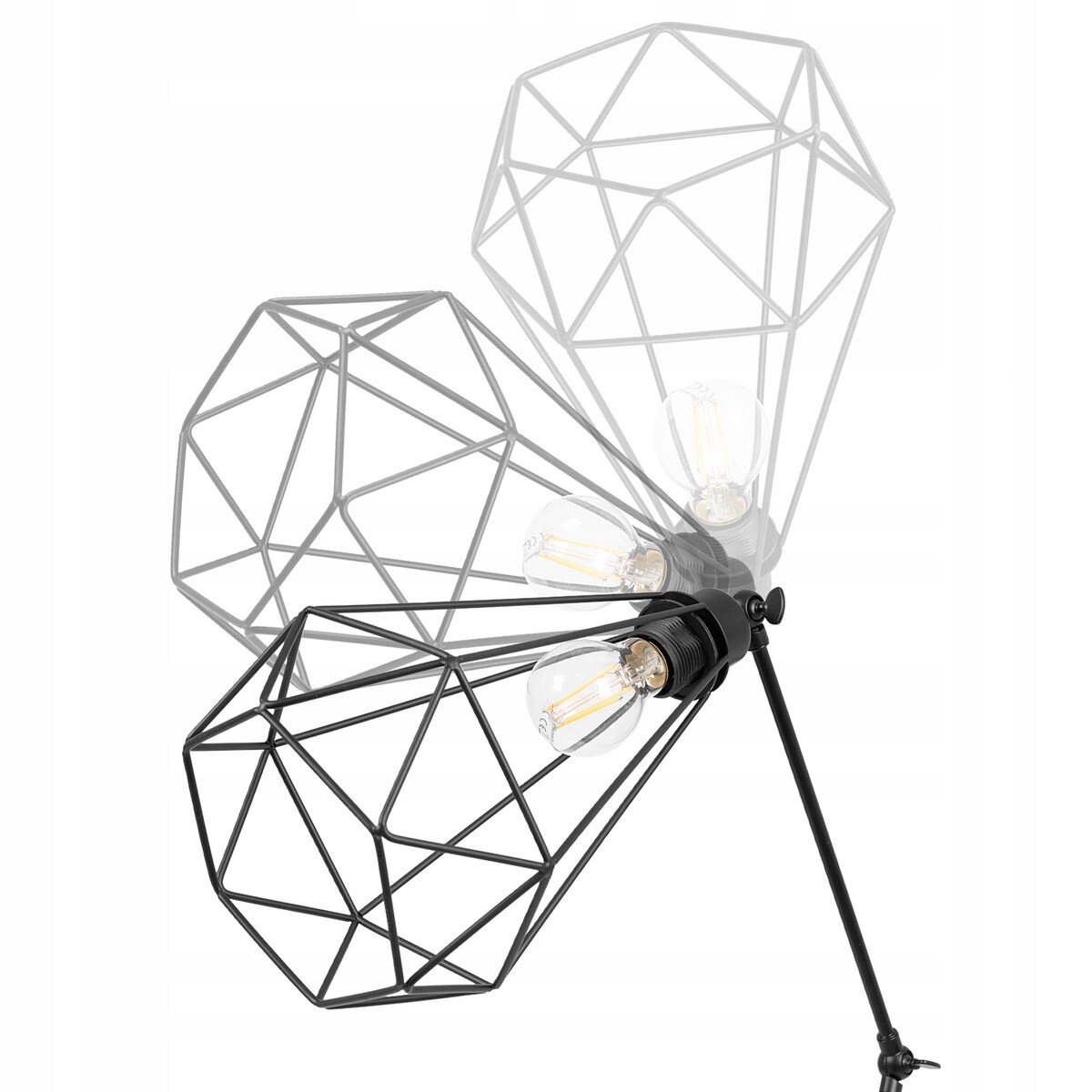 Lampa Stojąca Podłogowa Black Loft Czarna Reno