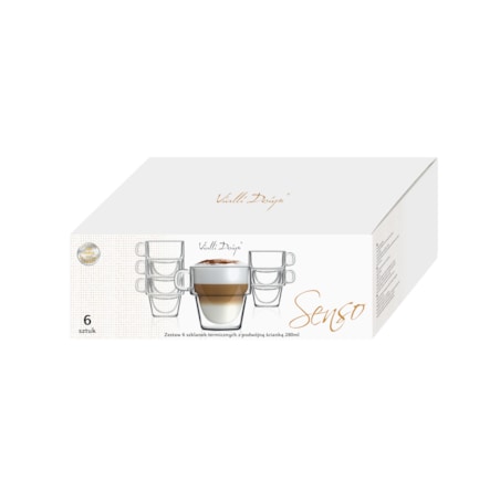 Komplet 6 szklanek z podwójną ścianką 280ml Senso 27442