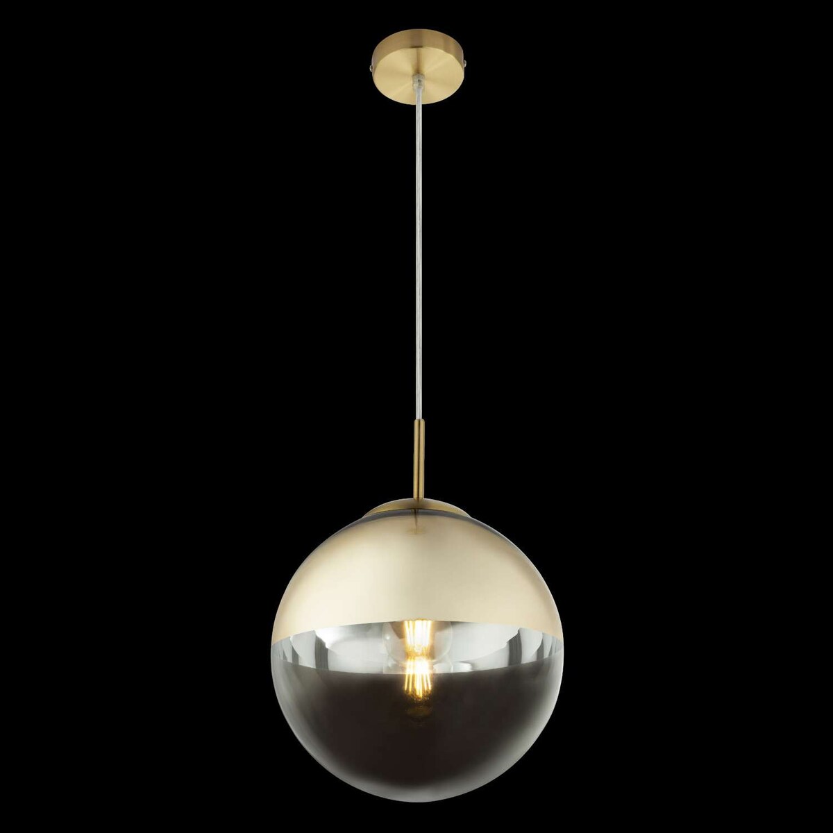 LAMPA wisząca VARUS 15856 Globo szklana OPRAWA zwis kula ball złota przezroczysta