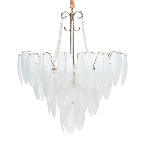 Żyrandol YAUCA Szkło Mosiężny